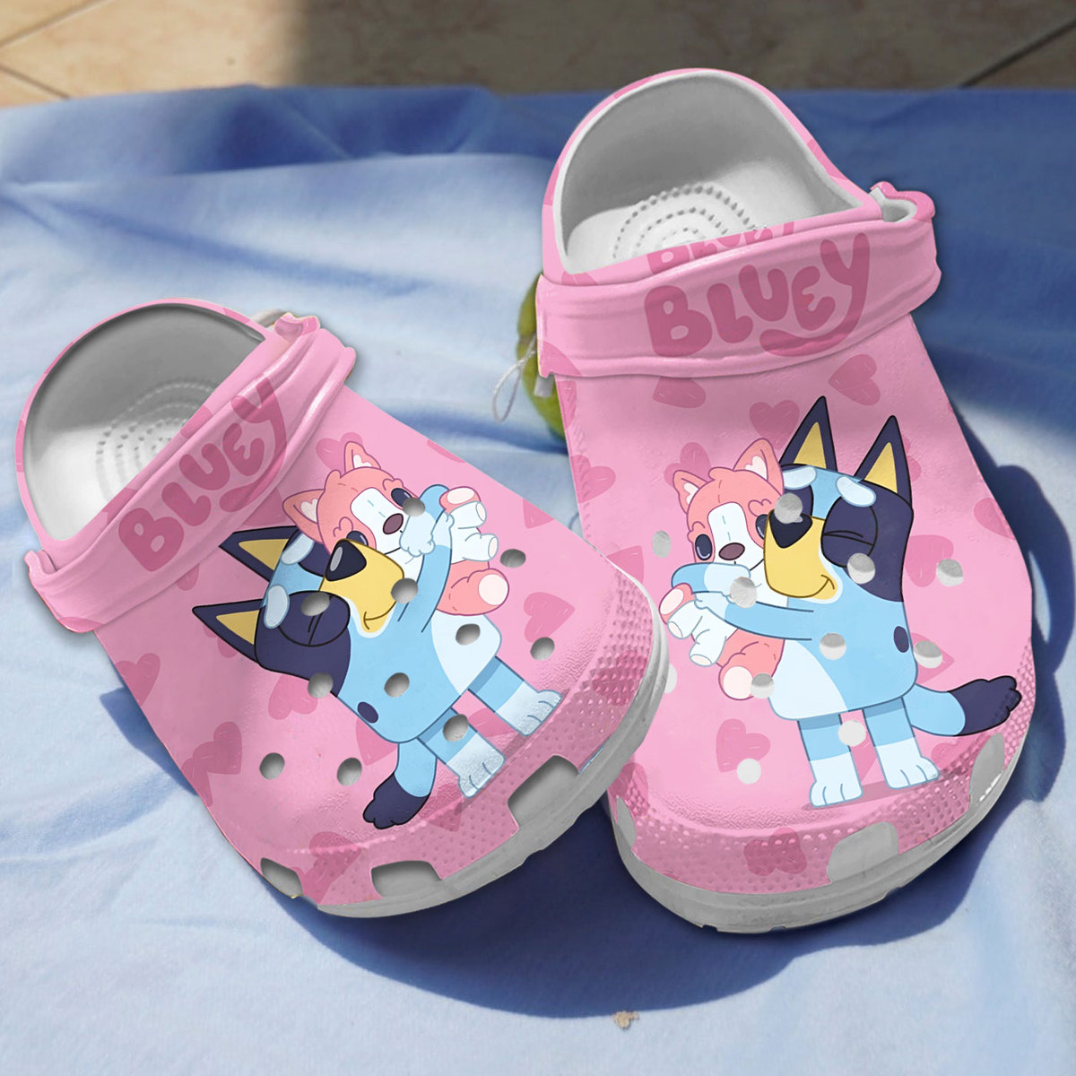 Love Bluey Pink, Love Bluey Pink Crocs Clogs For Men Women and Kids