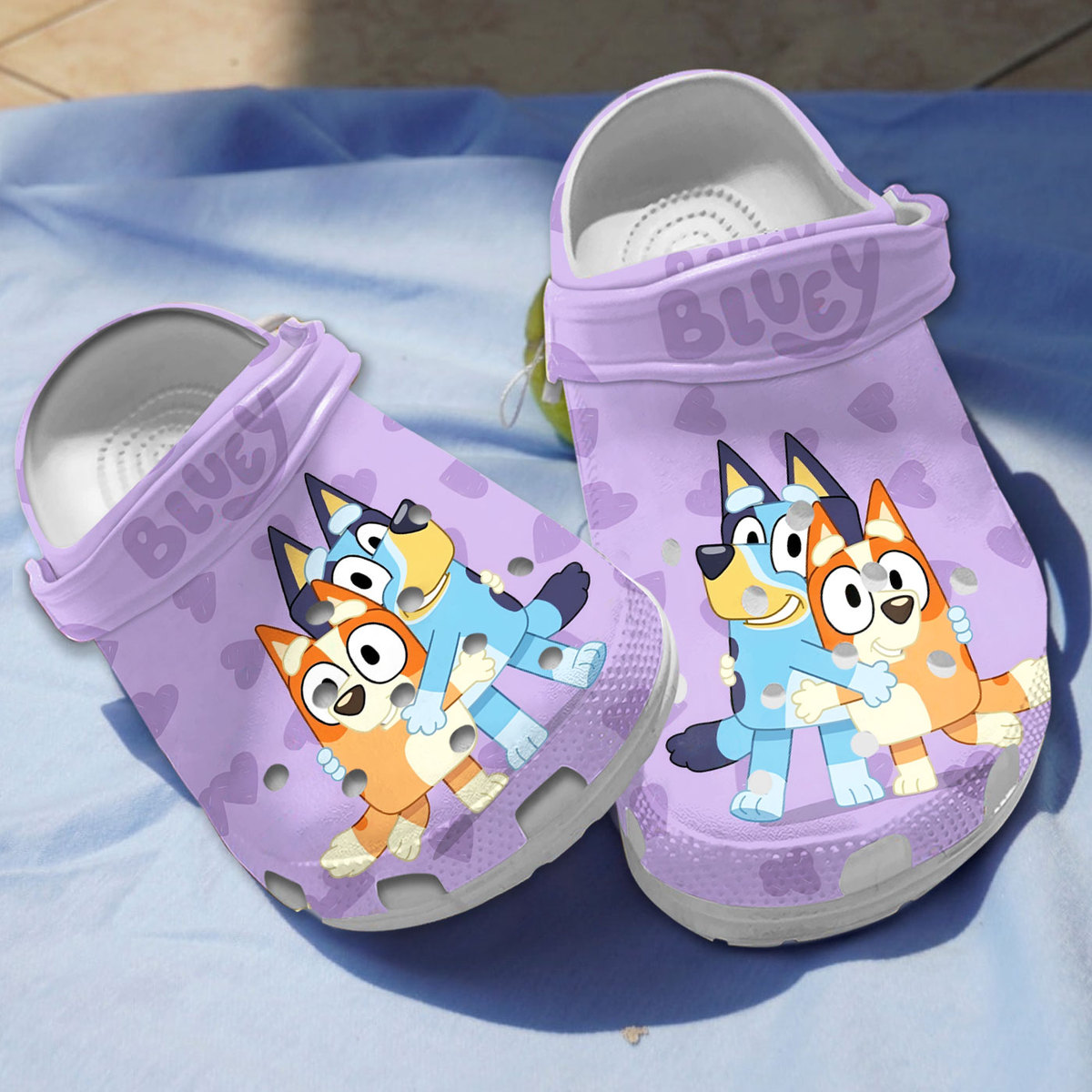 Special Bluey And Bingo Violet, Special Bluey And Crocs Clogs For Men Women and Kids