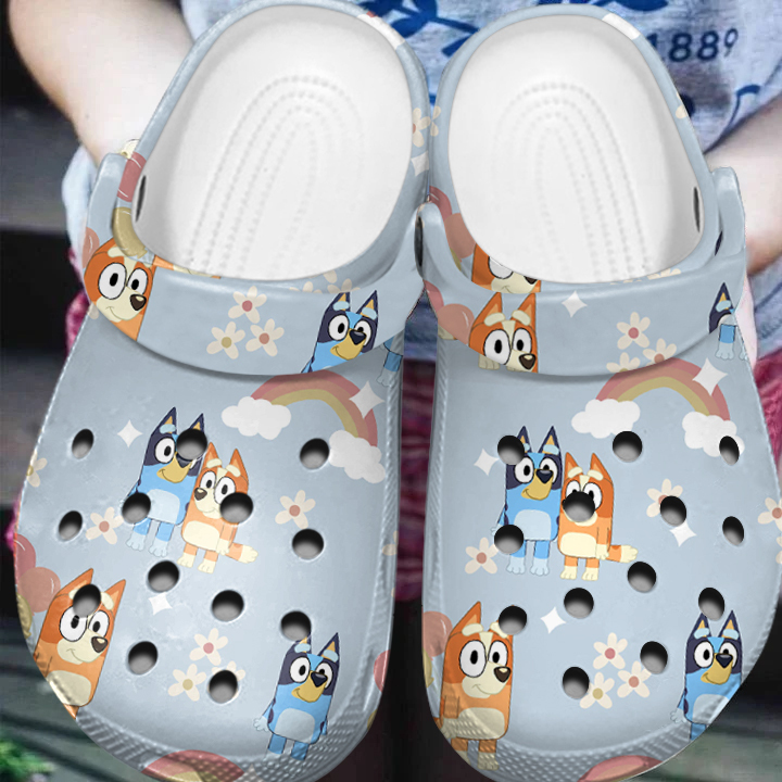 Lovely Bluey And Bingo Blue, Lovely Bluey And Crocs Clogs For Men Women and Kids