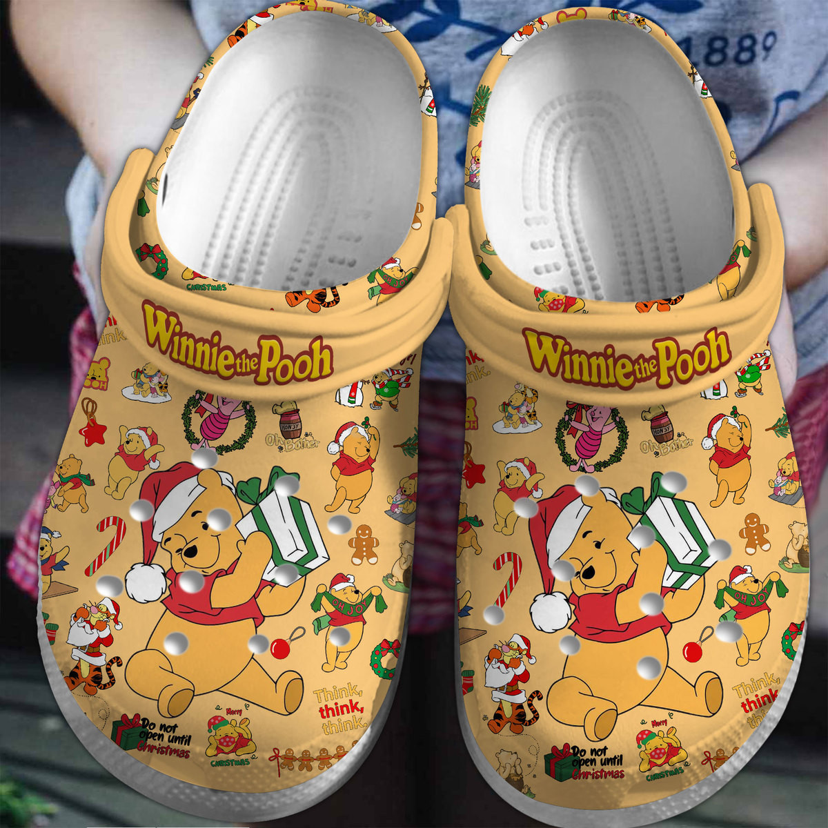 Exclusive Winnie The Pooh Christmas Crocs Clogs For Men Women and Kids