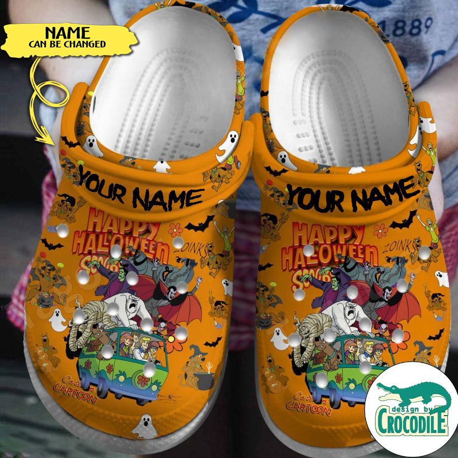 Happy Halloween Scooby Doo Custom Name Special s Crocs Clogs For Men Women and Kids