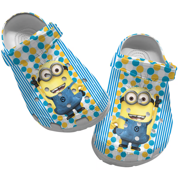 Happy Minion Cartoon, Happy Minion Cartoon Crocs Clogs For Men Women and Kids