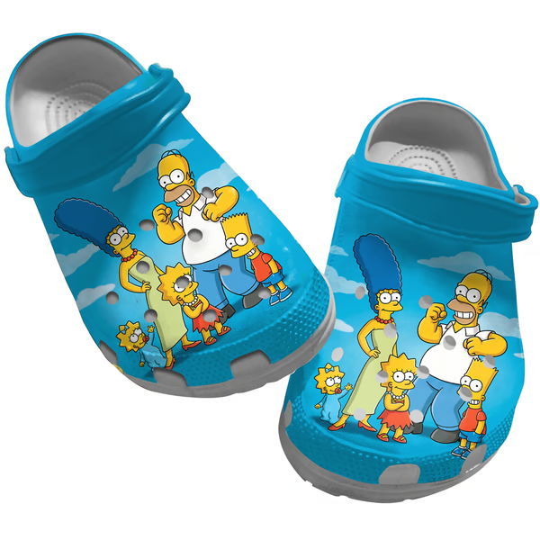 The Simpsons Blue, The Simpsons Blue Crocs Clogs For Men Women and Kids