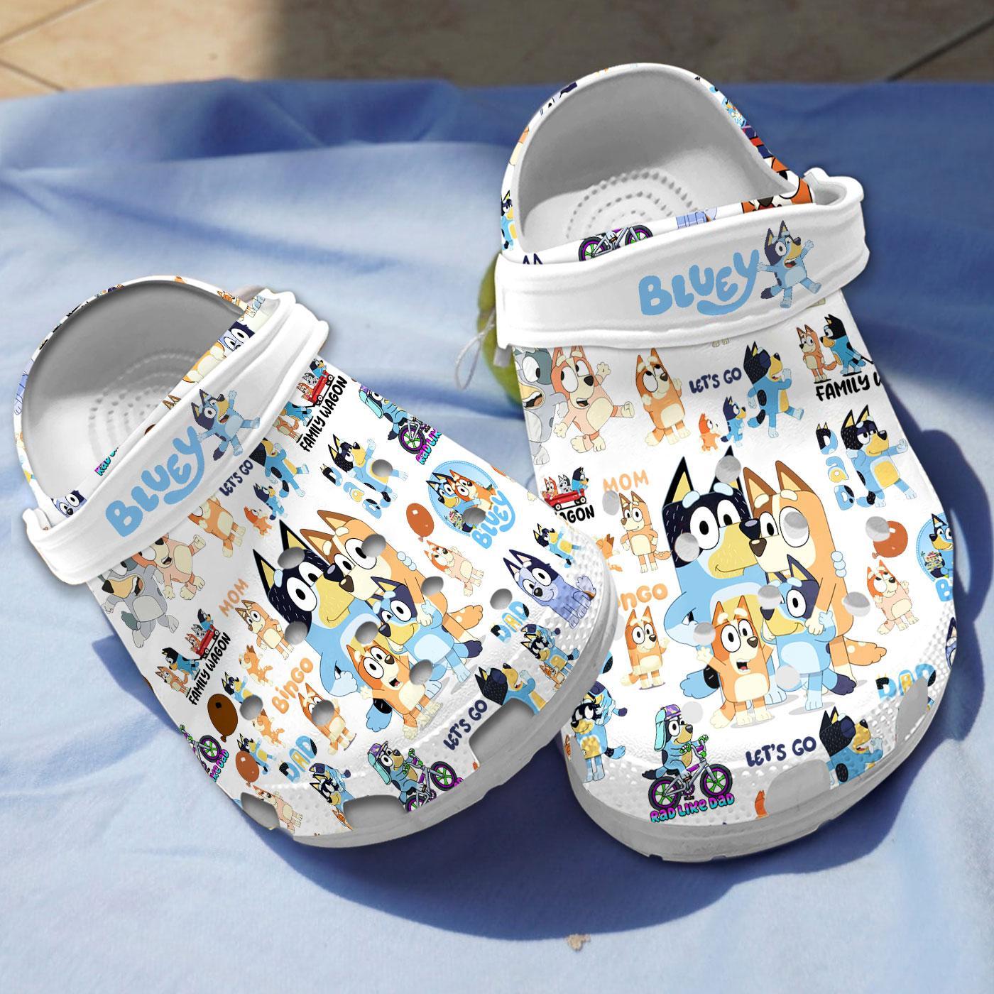 Funny Bluey Comfortable, Funny Bluey Crocs Clogs For Men Women and Kids