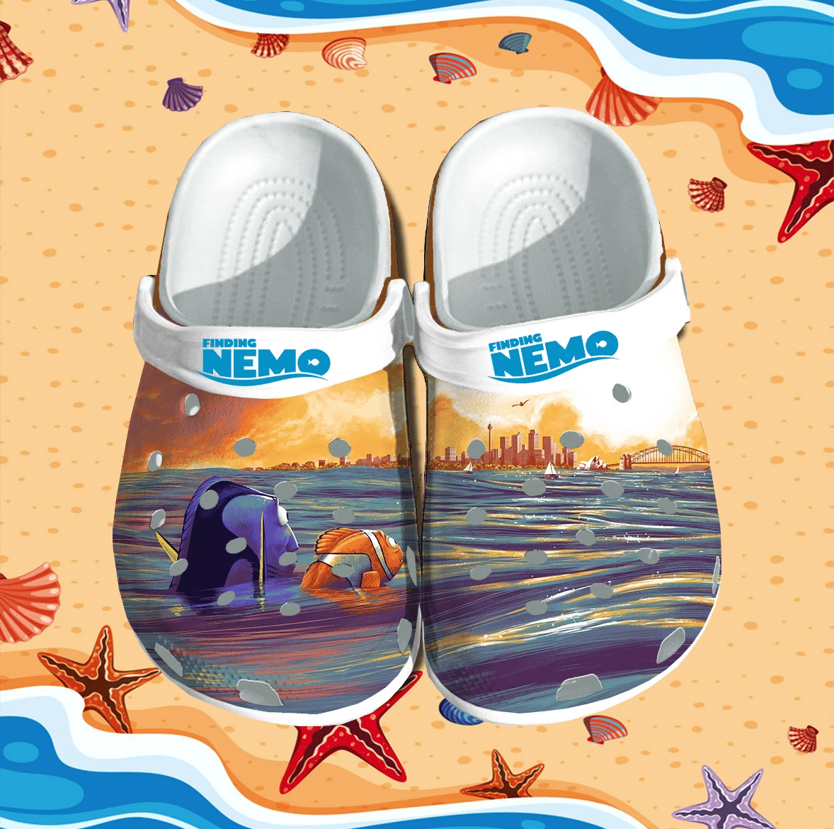 Amazning Finding Nemo Unisex Movie-themed, Crocs Clogs For Men Women and Kids