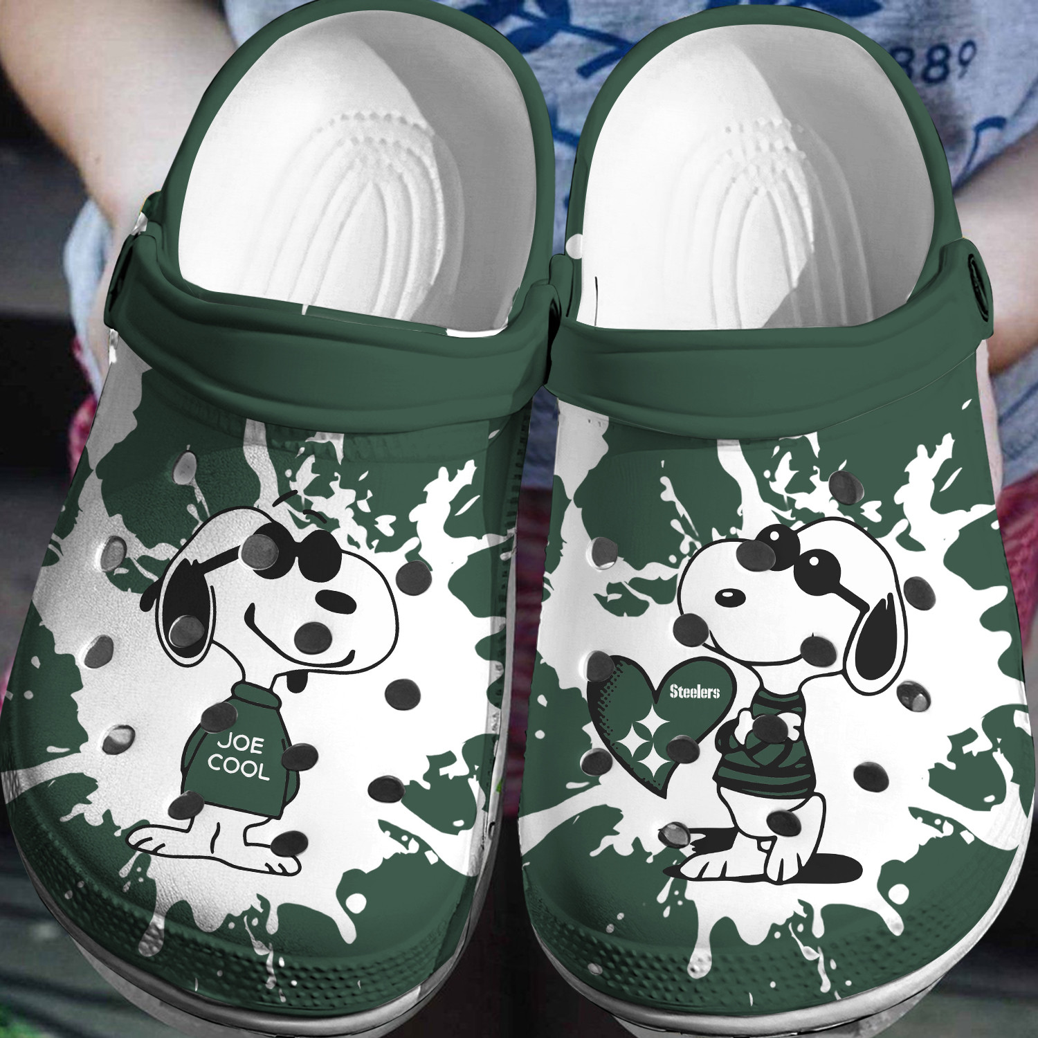 Joe Cool Steeler Snoopy, Joe Cool Steeler Crocs Clogs For Men Women and Kids