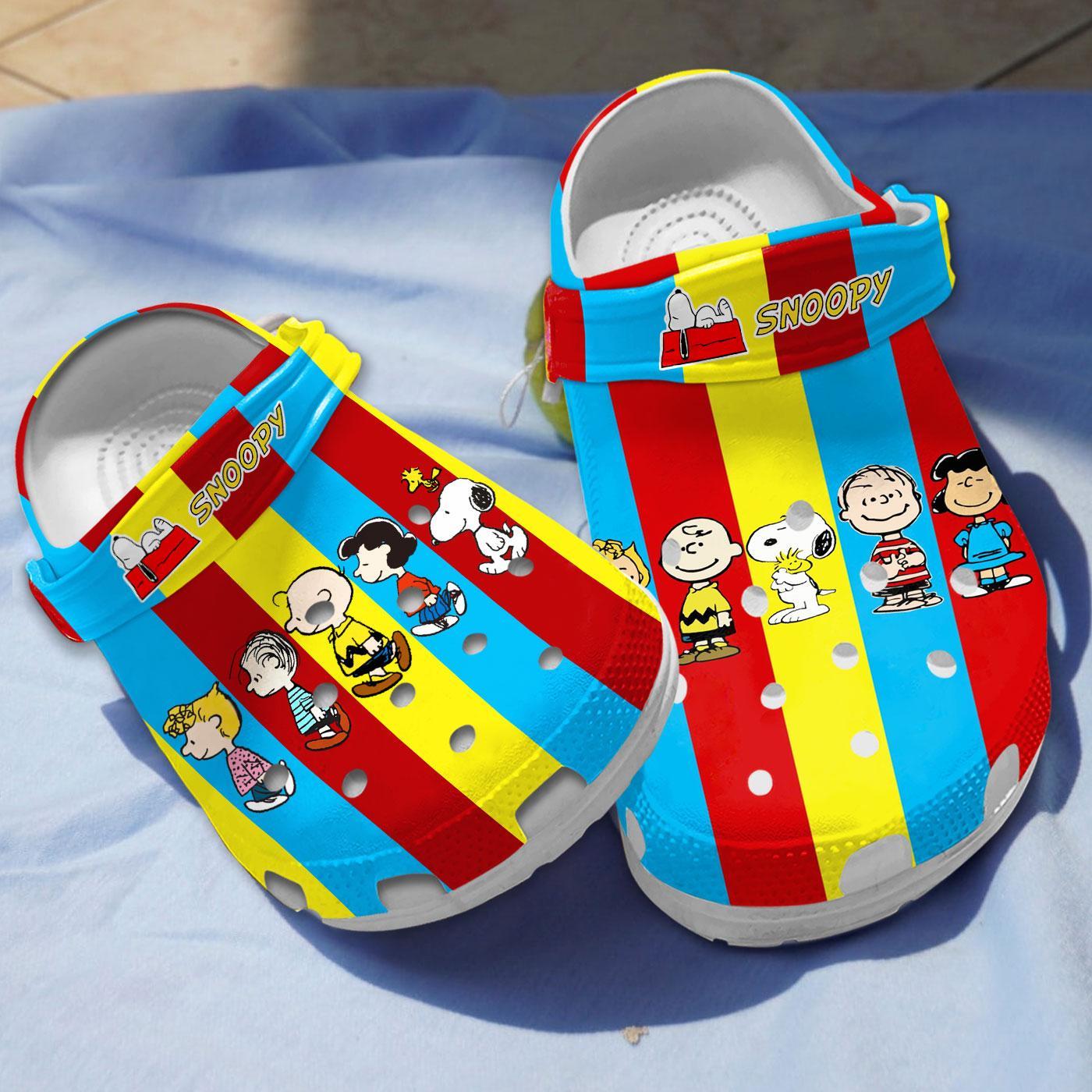 Colorful Snoopy, Colorful Snoopy Crocs Clogs For Men Women and Kids