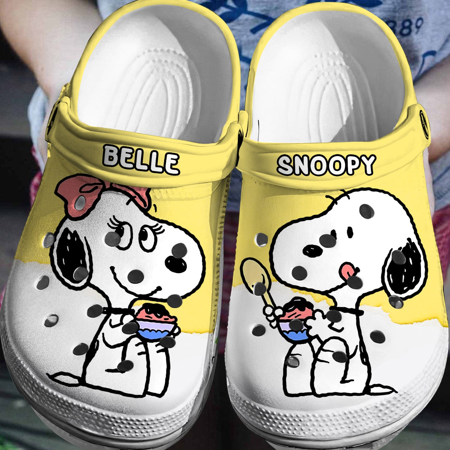 Cute Couple Snoopy And Belle, Cute Couple Snoopy Crocs Clogs For Men Women and Kids
