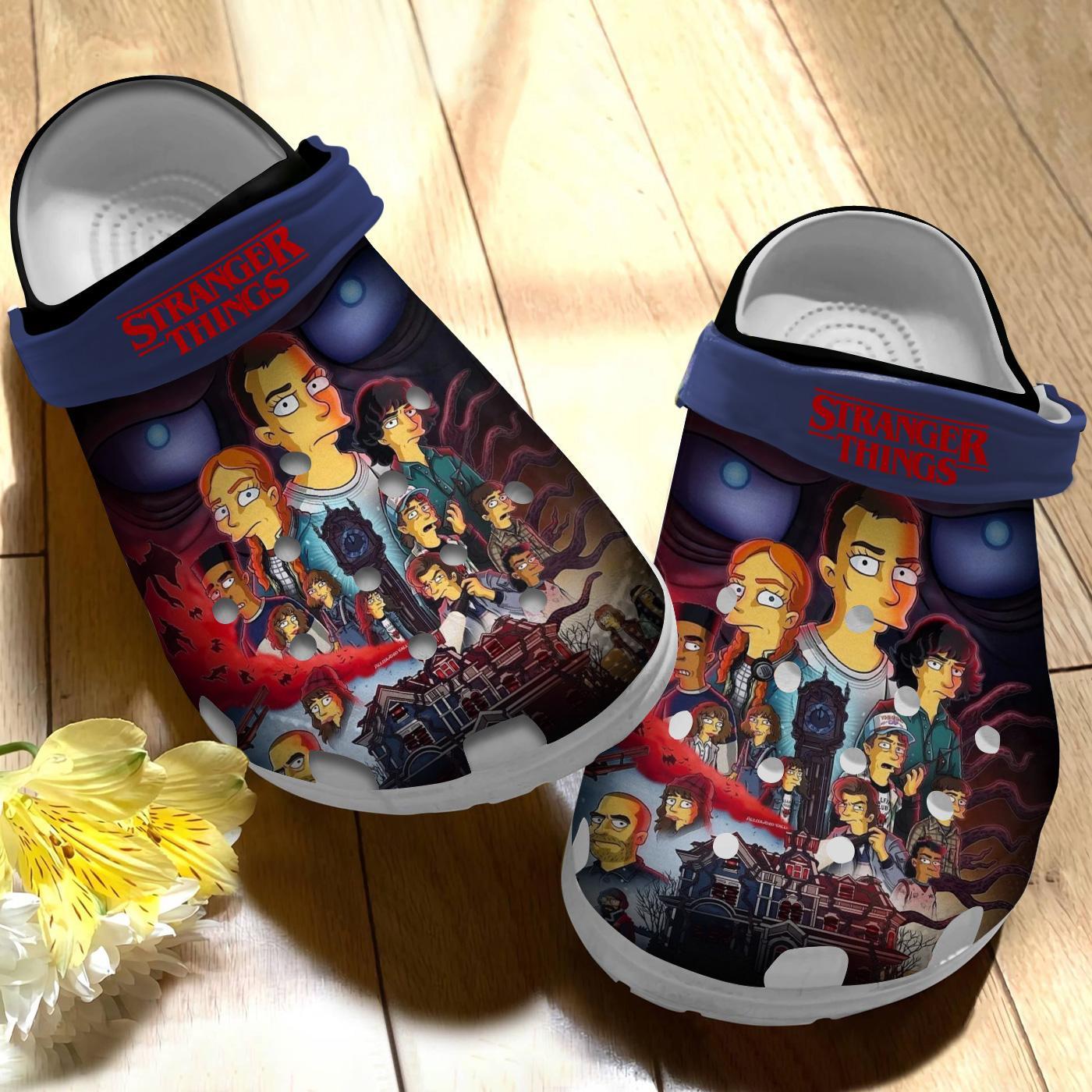 Amazing Simpsons Stranger Things s Crocs Clogs For Men Women and Kids