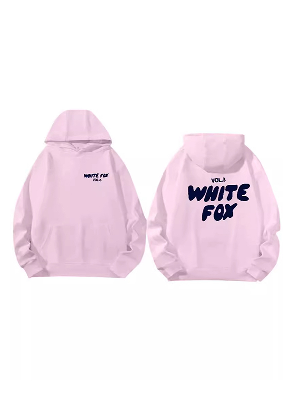 White Fox Merch 2025Hoodie Letter Print Oversized Hoodie