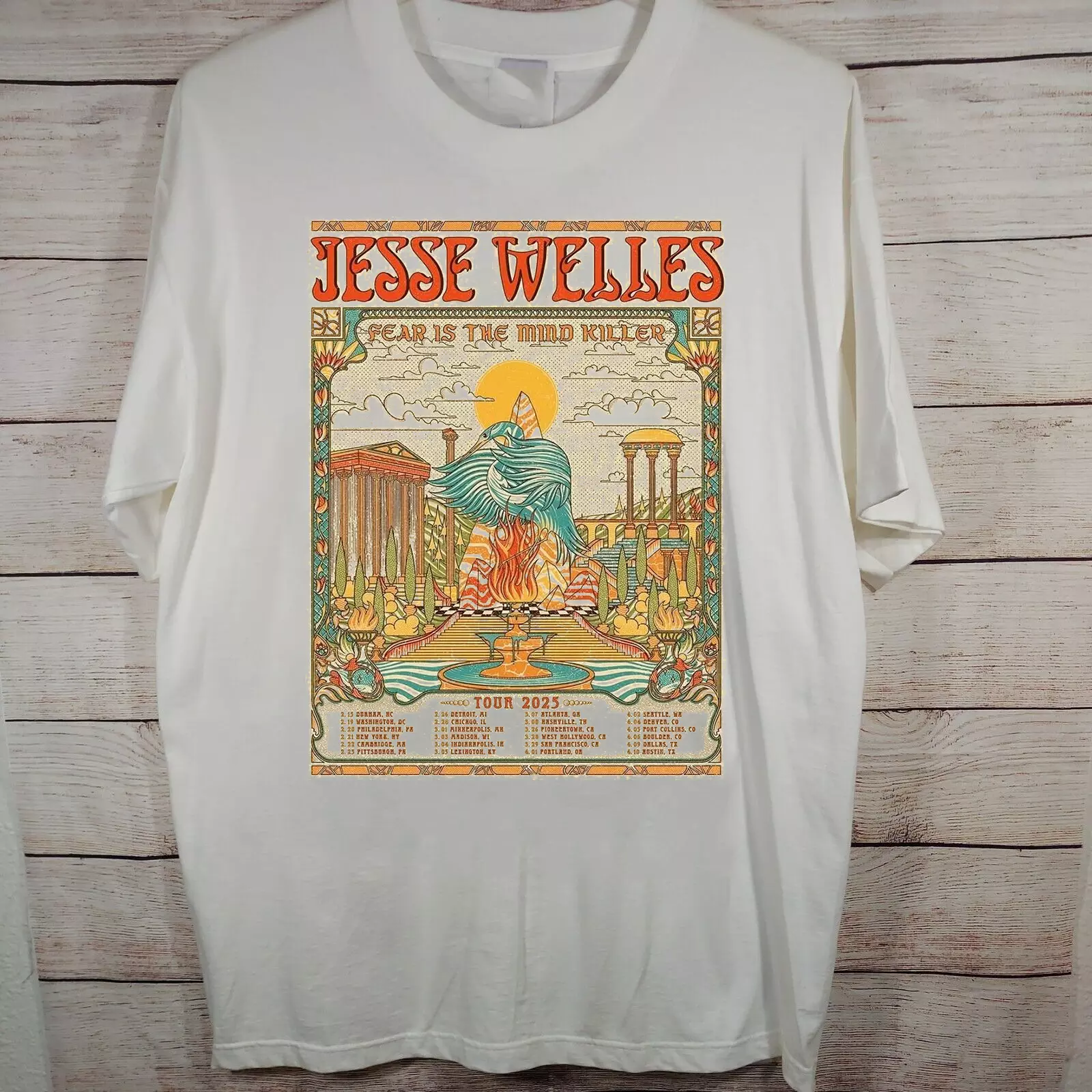 Jesse Welles Fear Is The Mind Tour 2025 T Shirt Size S-5Xl