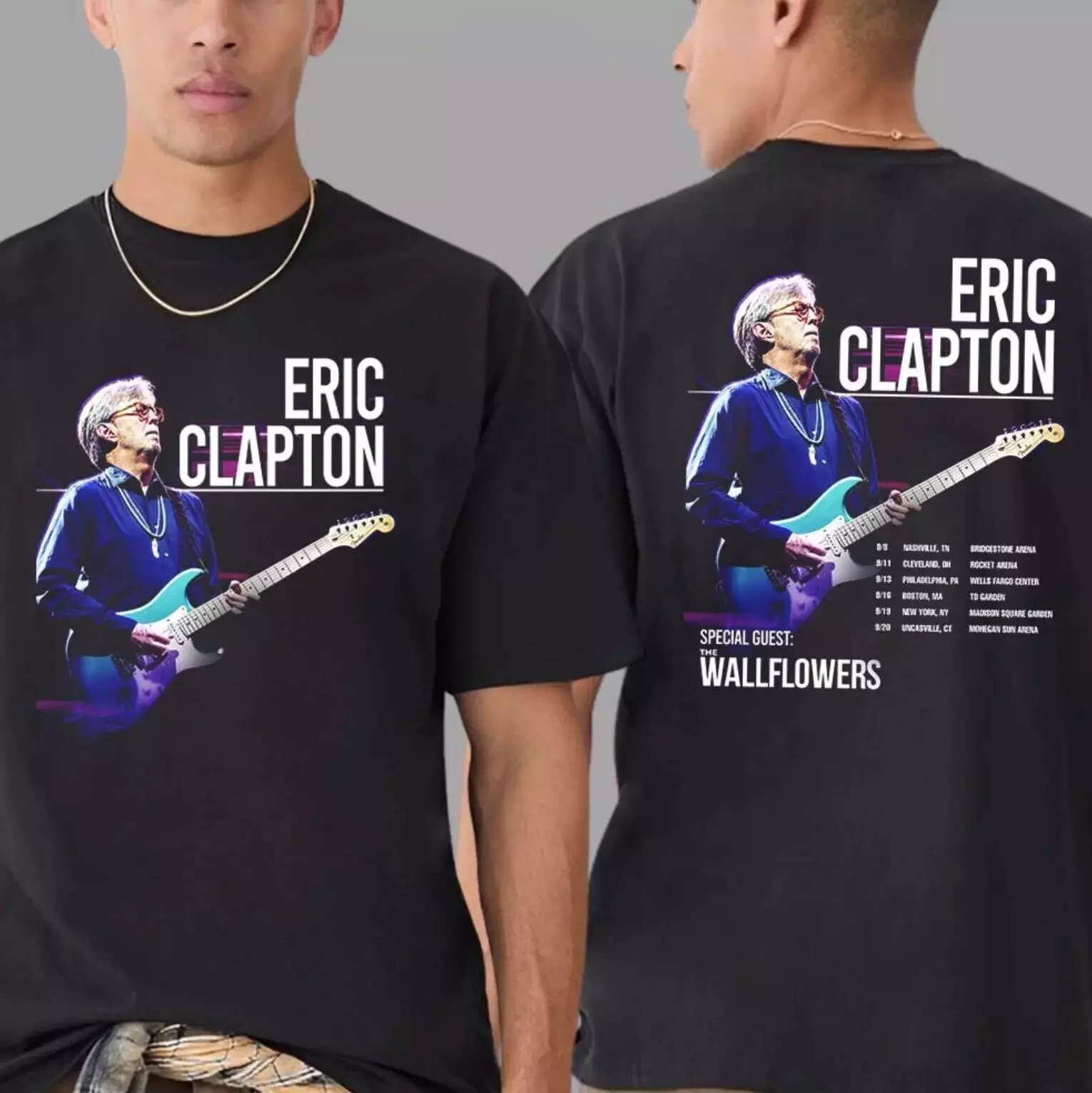 Eric Clapton Us Tour 2025 Dates List Two Sides Print Unisex T-Shirt