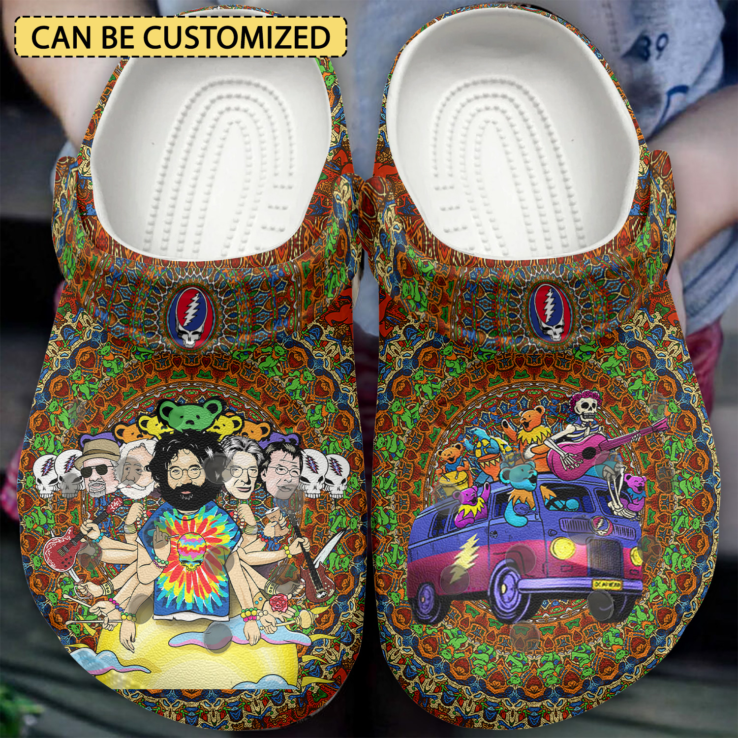 Grateful Dead Music, Grateful Dead Music Crocs Clogs For Men Women And Kids 30