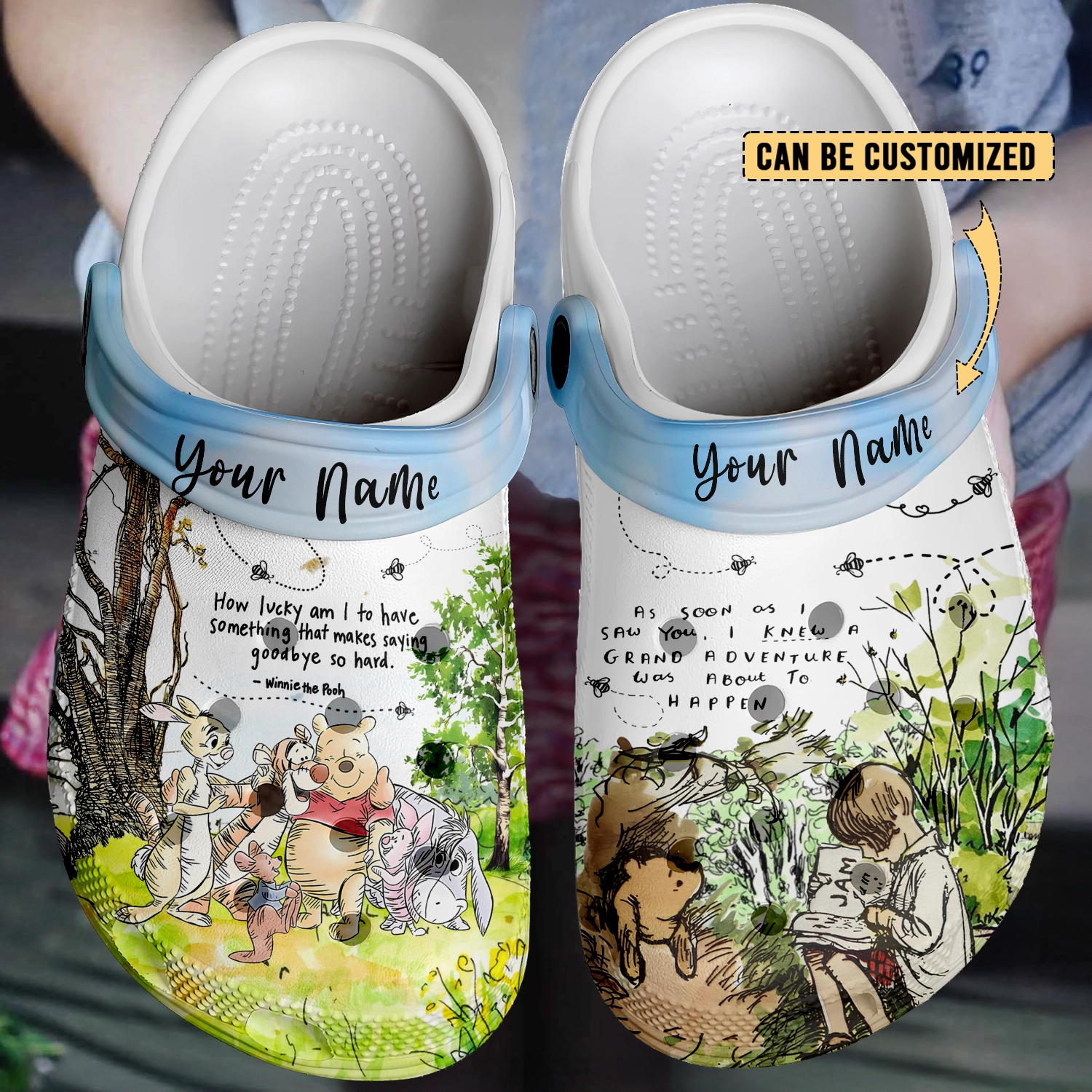 Winnie The Pooh Cartoon, Winnie The Pooh Crocs Clogs Comfortable For Men Women And Kids 62