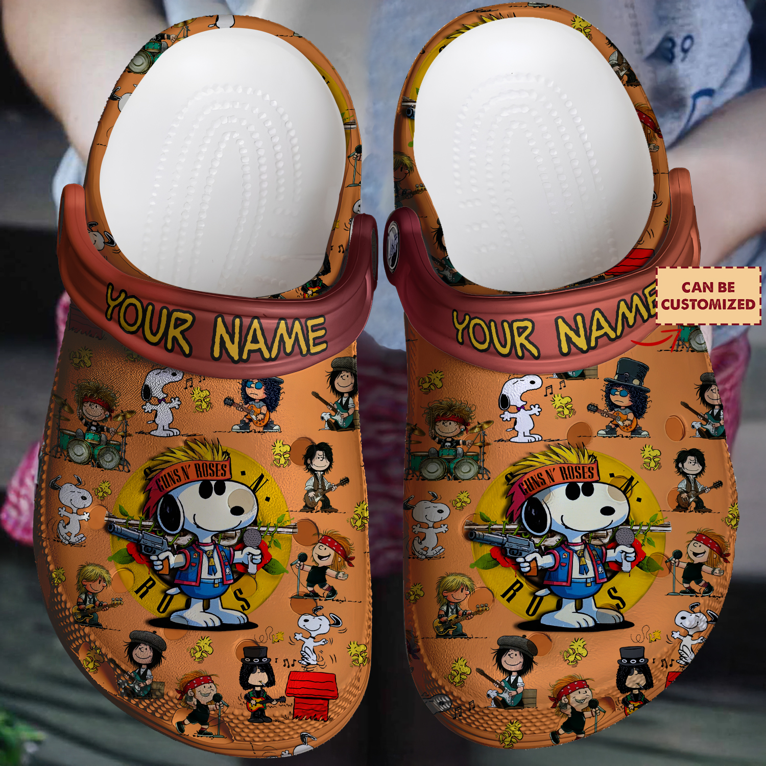 Guns N? Roses X Snoopy Music, Guns N? Roses Crocs Clogs For Men Women And Kids
