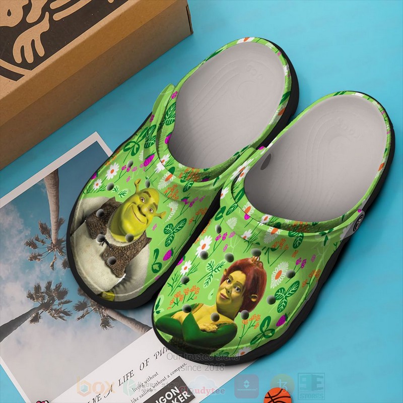 Shrek And Fiona Cartoon, Shrek And Fiona Crocs Clogs Comfortable For Men Women And Kids