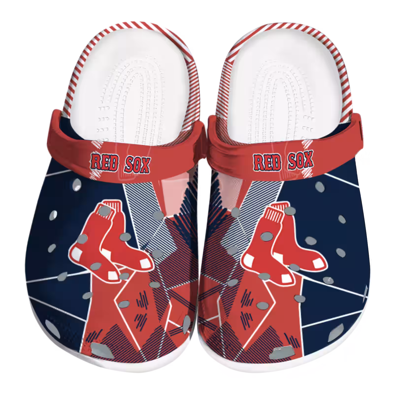Boston Red Sox 2025 MLB Sport Crocs, Boston Red Sox Crocs Clogs Comfortable For Men Women And Kids 57