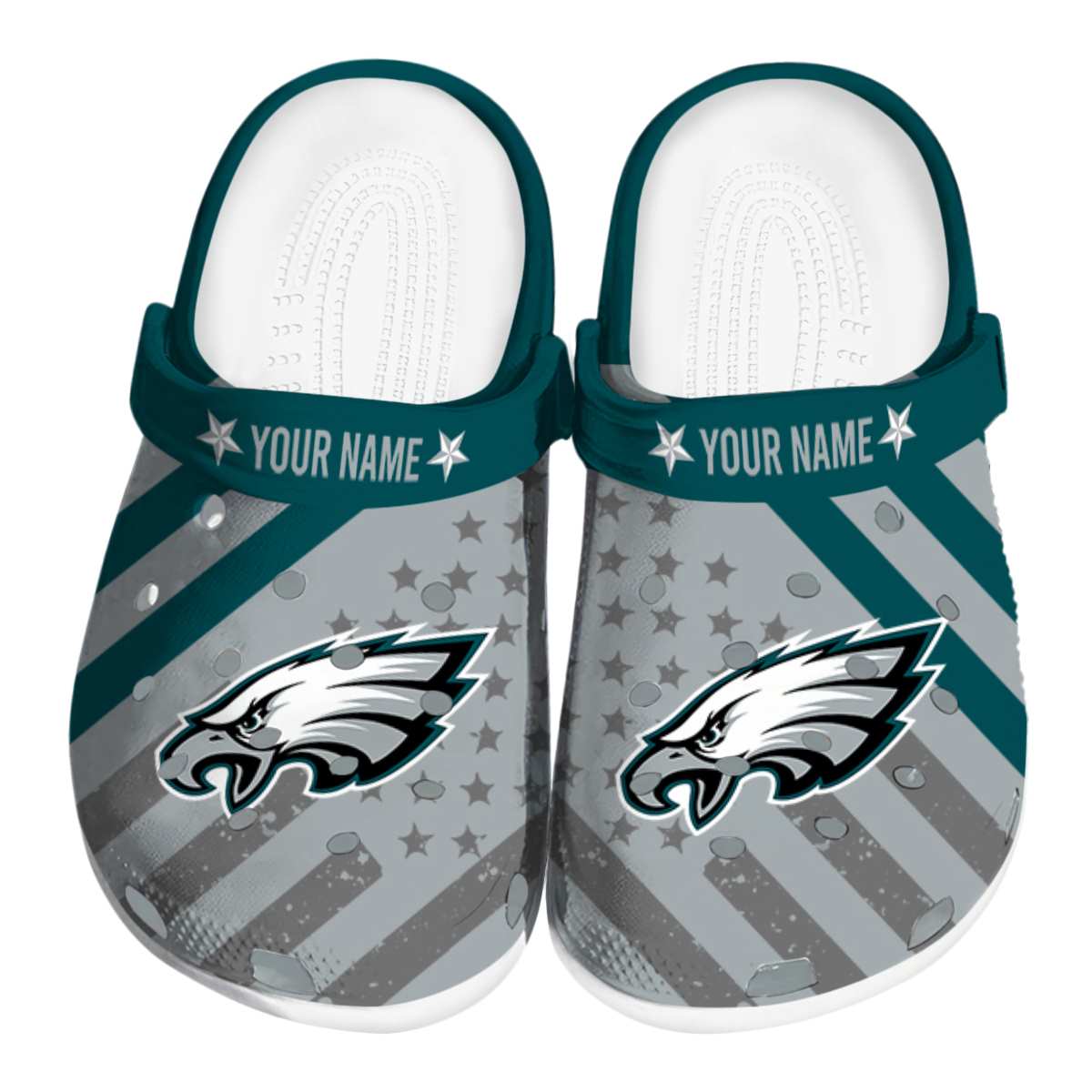 Philadelphia Eagles 2025 NFL Sport Crocs, Philadelphia Eagles Crocs Clogs For Men Women And Kids 65