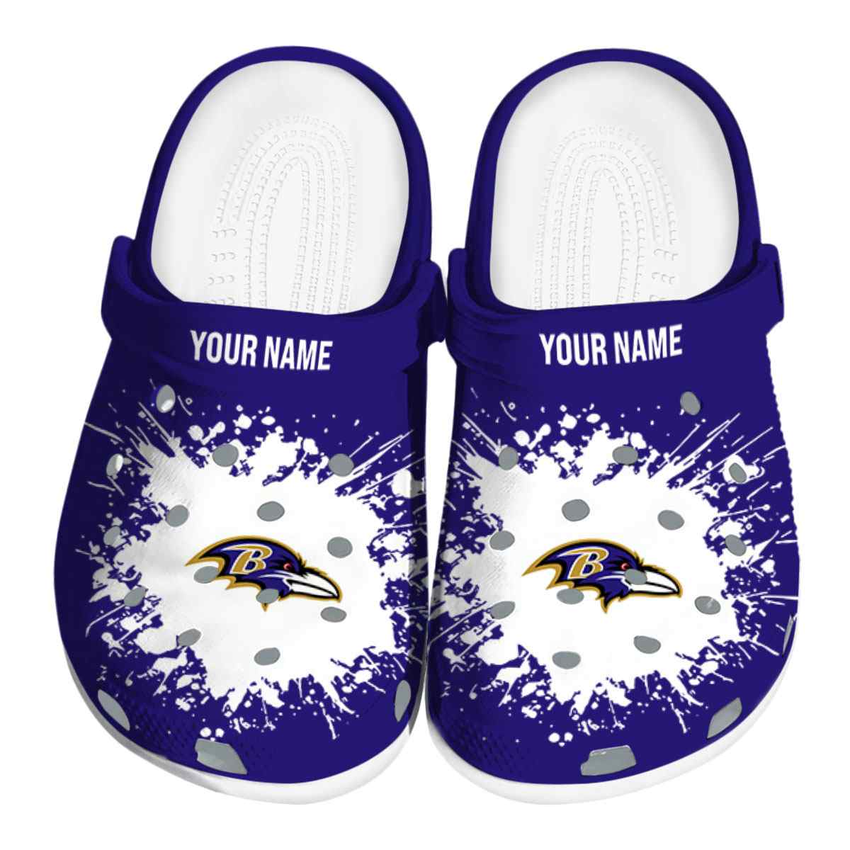 Baltimore Ravens 2025 NFL Sport Crocs, Baltimore Ravens Crocs Clogs For Men Women And Kids 93