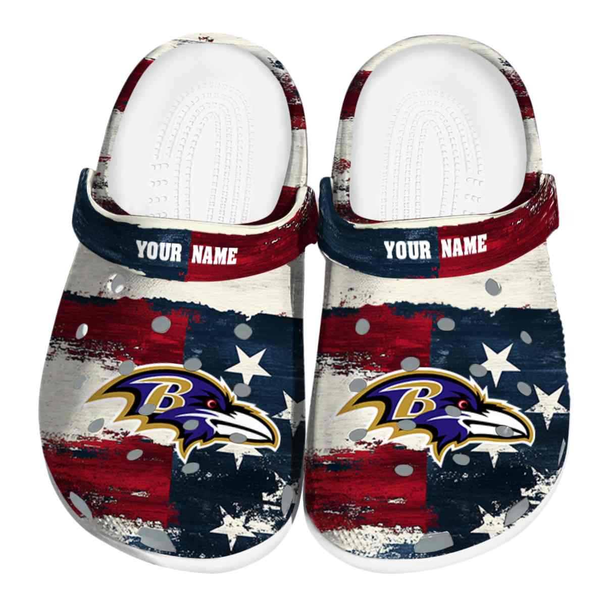 Baltimore Ravens 2025 NFL Sport Crocs, Baltimore Ravens Crocs Clogs For Men Women And Kids 90
