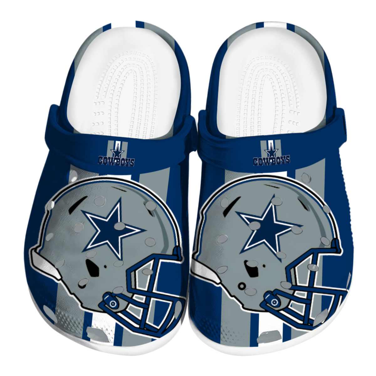 Dallas Cowboys 2025 NFL Sport Crocs, Dallas Cowboys Crocs Clogs For Men Women And Kids 55