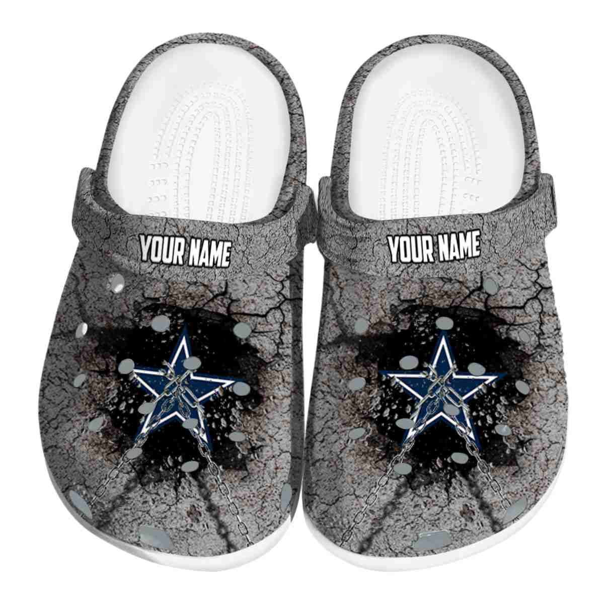 Dallas Cowboys 2025 NFL Sport Crocs, Dallas Cowboys Crocs Clogs For Men Women And Kids 54