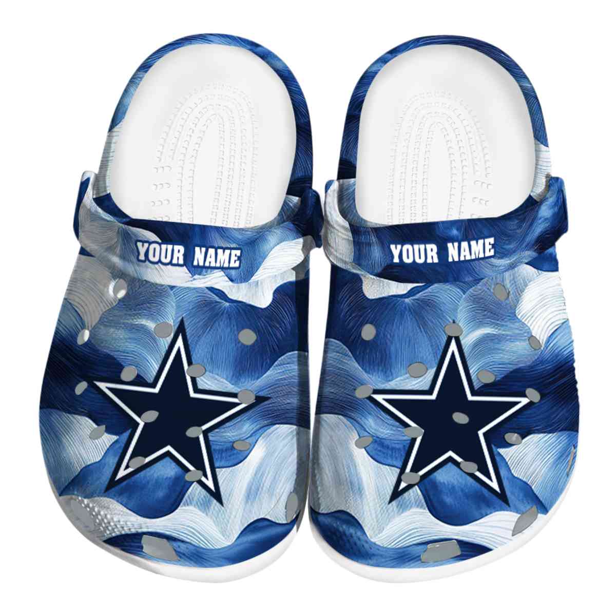 Dallas Cowboys 2025 NFL Sport Crocs, Dallas Cowboys Crocs Clogs For Men Women And Kids 52