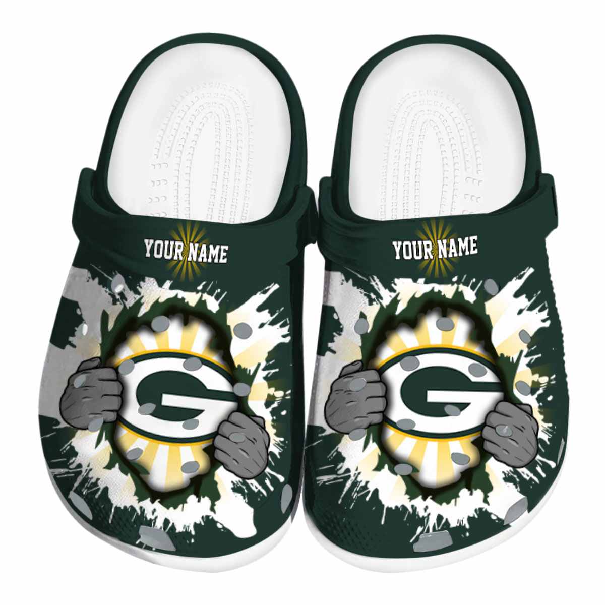 Green Bay Packers 2025 NFL Sport Crocs, Green Bay Packers Crocs Clogs For Men Women And Kids 74