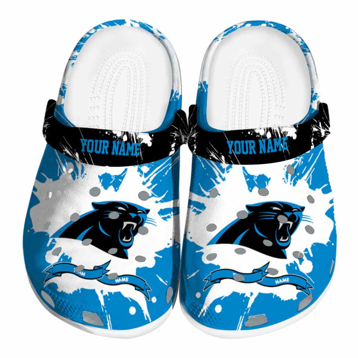 Carolina Panthers 2025 NFL Sport Crocs, Carolina Panthers Crocs Clogs For Men Women And Kids 15