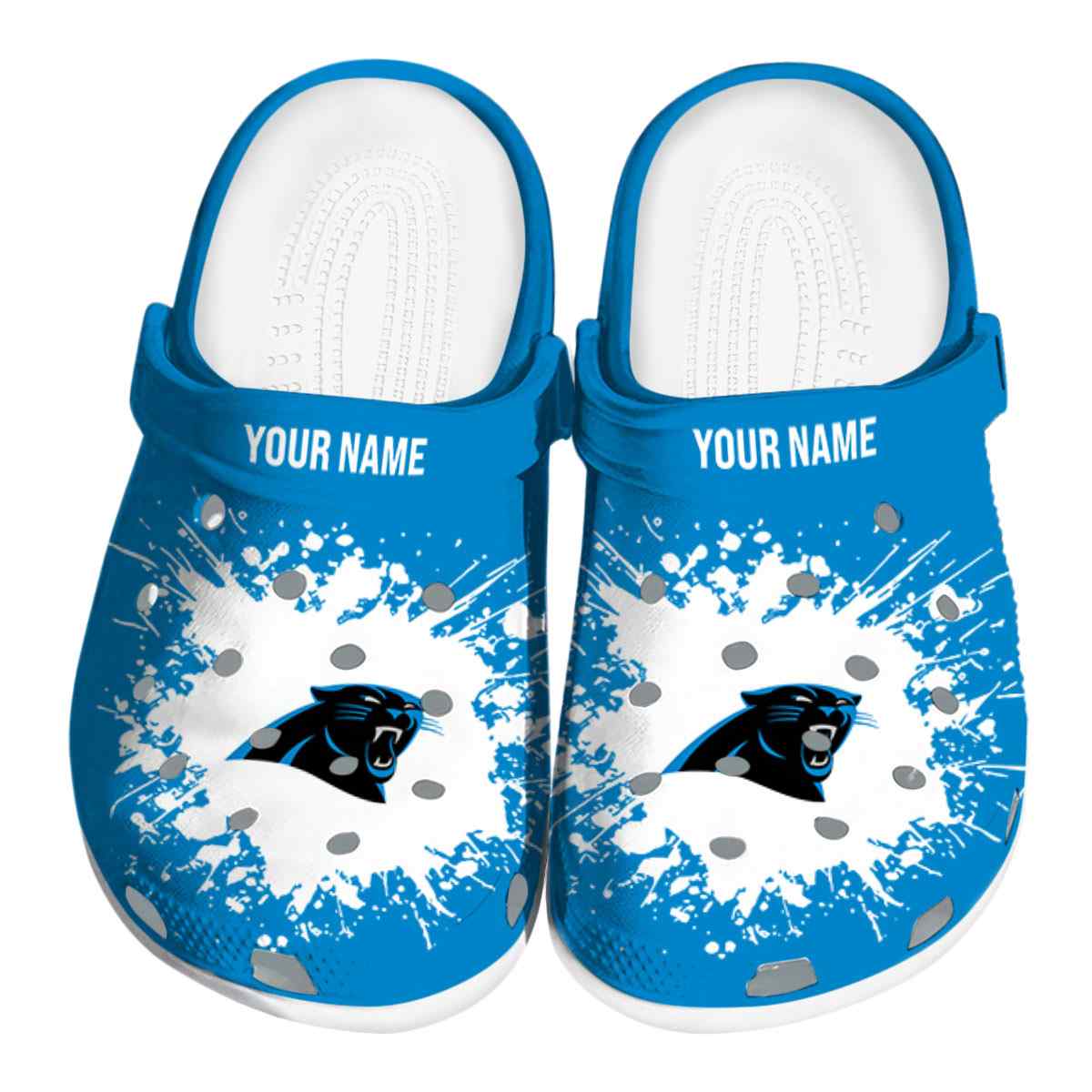Carolina Panthers 2025 NFL Sport Crocs, Carolina Panthers Crocs Clogs For Men Women And Kids 30