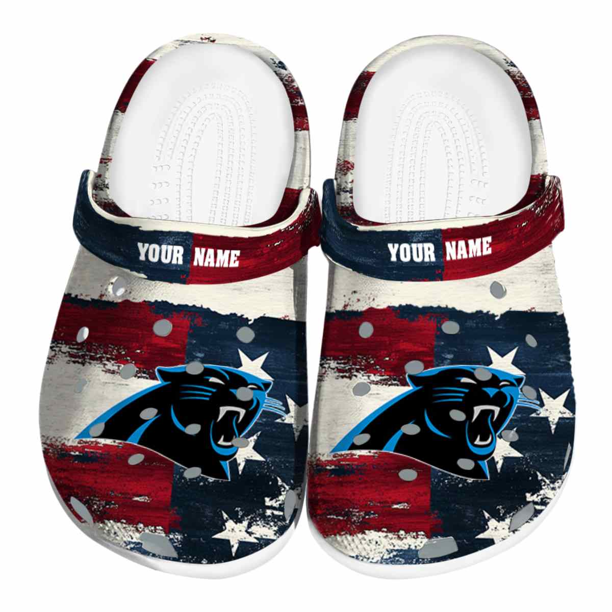 Carolina Panthers 2025 NFL Sport Crocs, Carolina Panthers Crocs Clogs For Men Women And Kids 35