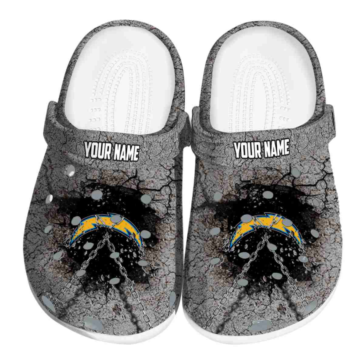 Los Angeles Chargers 2025 NFL Sport Crocs, Los Angeles Chargers Crocs Clogs For Men Women And Kids 20