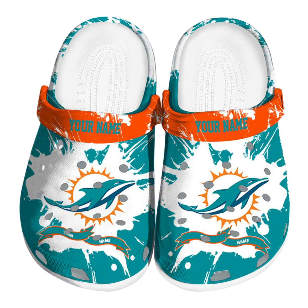 Miami Dolphins 2025 NFL Sport Crocs, Miami Dolphins Crocs Clogs For Men Women And Kids 78
