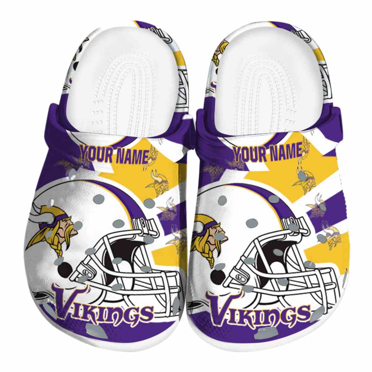 Minnesota Vikings 2025 NFL Sport Crocs, Minnesota Vikings Crocs Clogs For Men Women And Kids 14