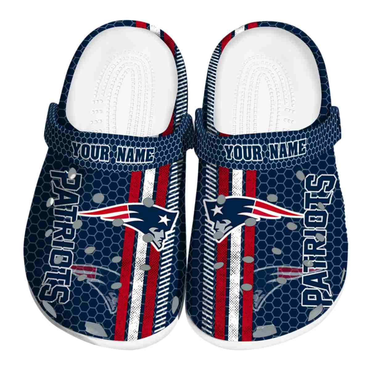 New England Patriots 2025 NFL Sport Crocs, New England Patriots Crocs Clogs For Men Women And Kids 32