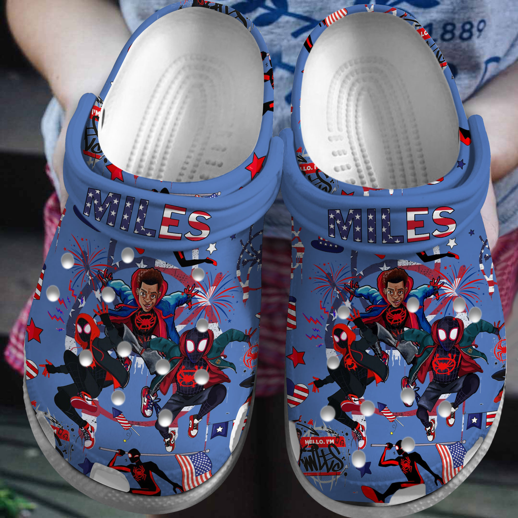 Spider Man Across The Spider Verse Cartoon, Spider Man Crocs For Men Women And Kids 4