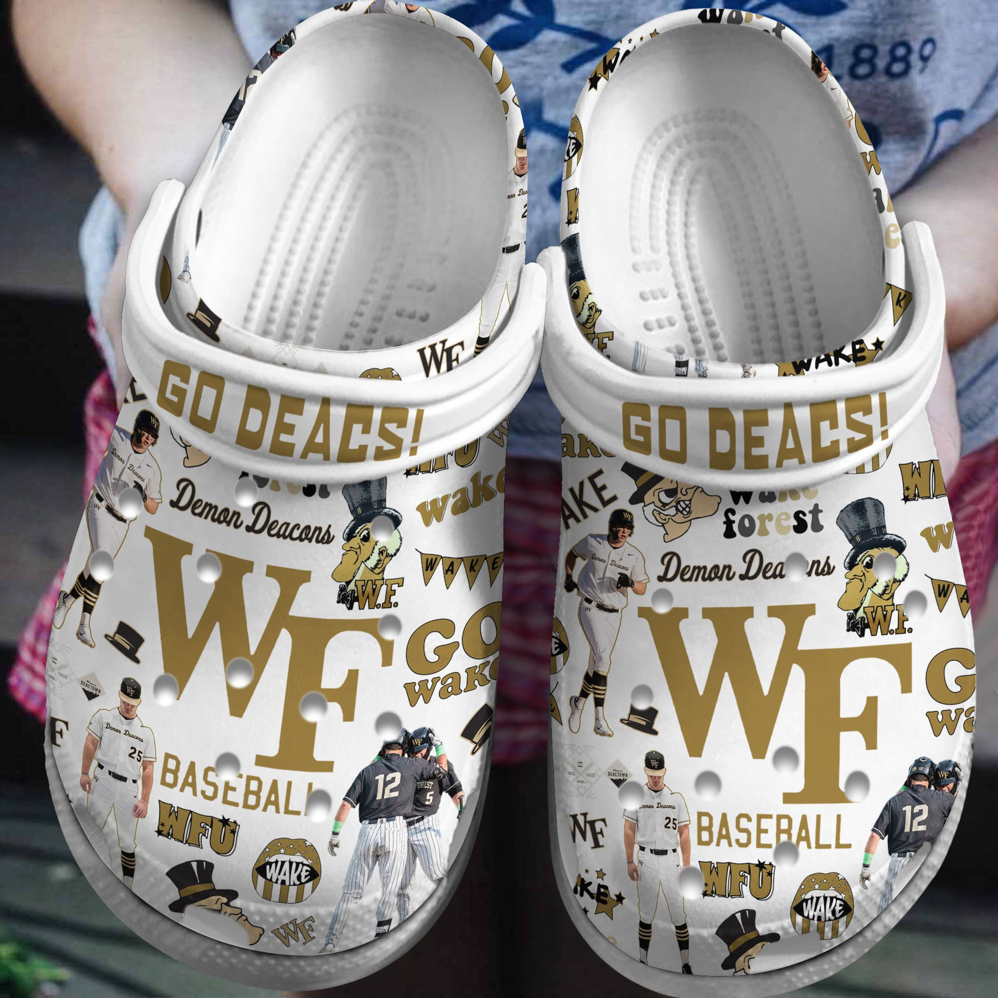 Wake Forest Demon Deacons 2025 NCAA Sport, Wake Forest Demon Crocs Clogs Comfortable For Men Women And Kids 60
