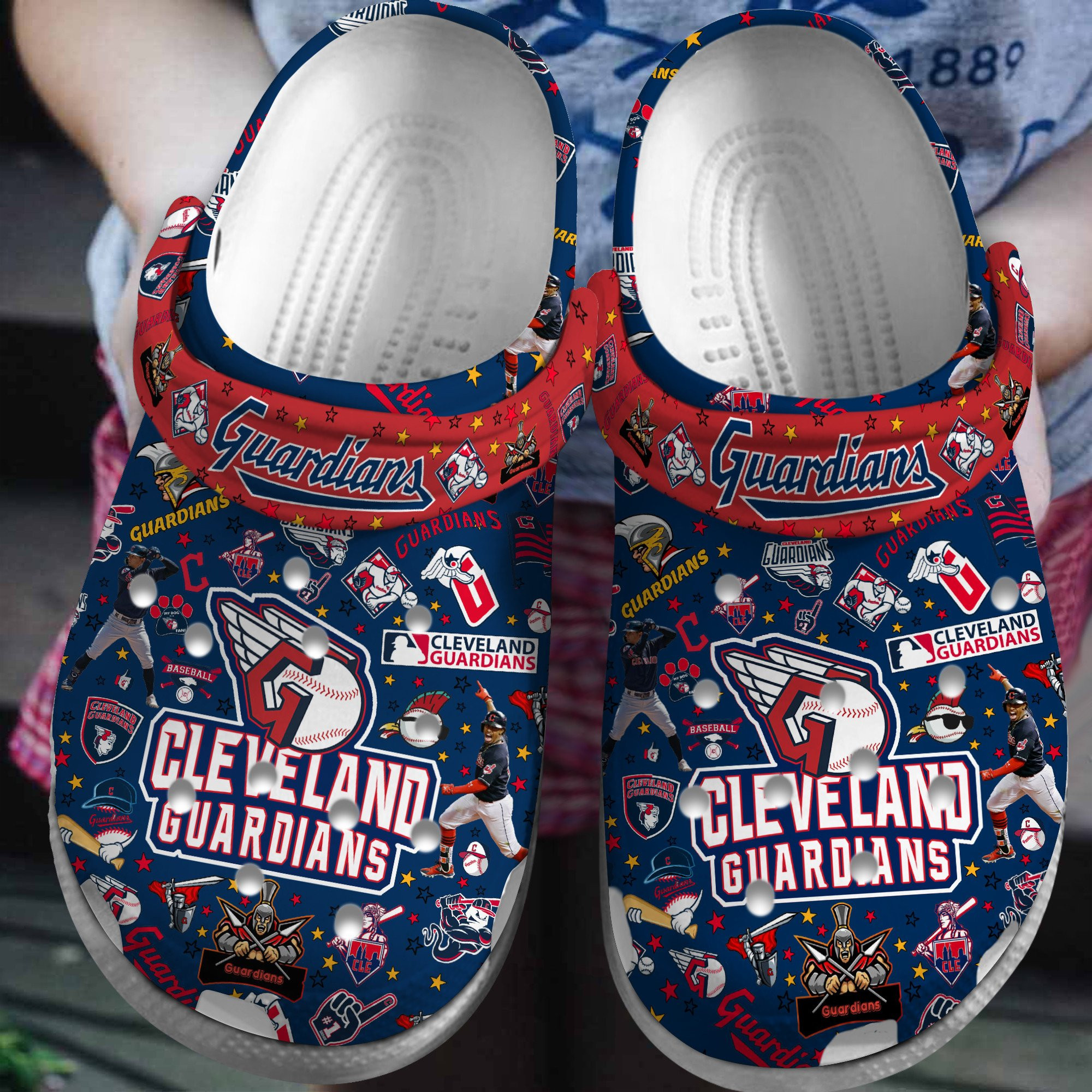 Premium Cleveland Guardians 2025 MLB Sport Crocs, Premium Cleveland Guardians Crocs For Men Women And Kids 11