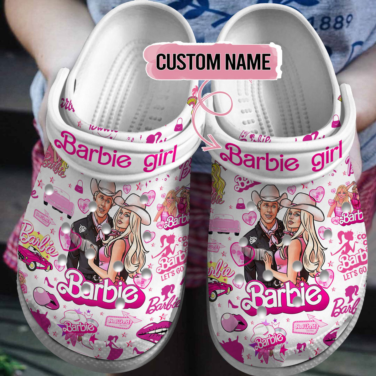 Barbie Movie Cartoon, Barbie Movie Cartoon Crocs Clogs Comfortable For Men Women And Kids 6
