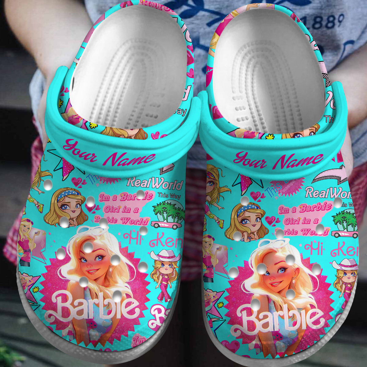 Barbie Cartoon Clogs Shoes Personalized, Barbie Cartoon Crocs Clogs Comfortable For Men Women And Kids 27