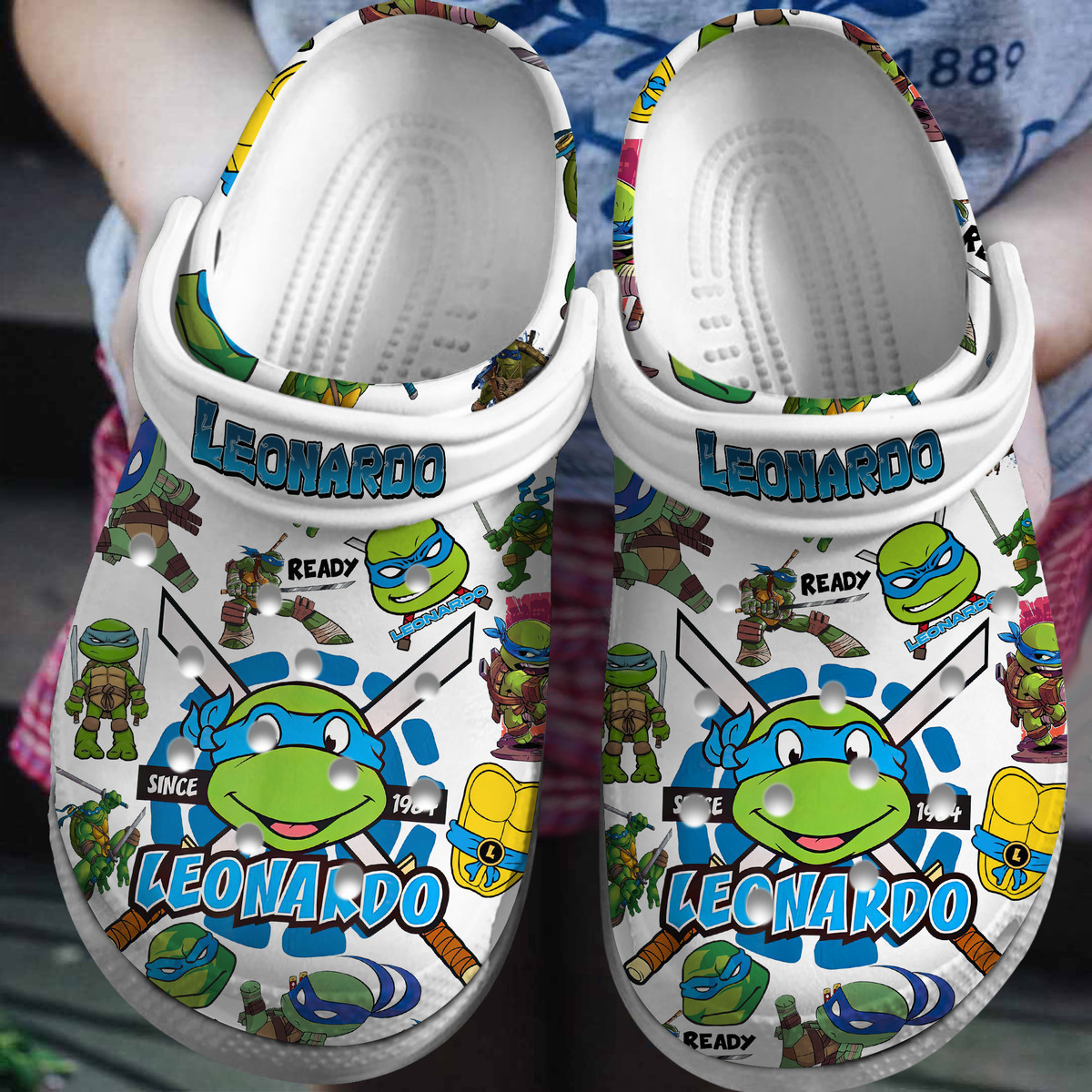 Teenage Mutant Ninja Turtles (Leonardo) Cartoon, Teenage Mutant Ninja Crocs For Men Women And Kids 19