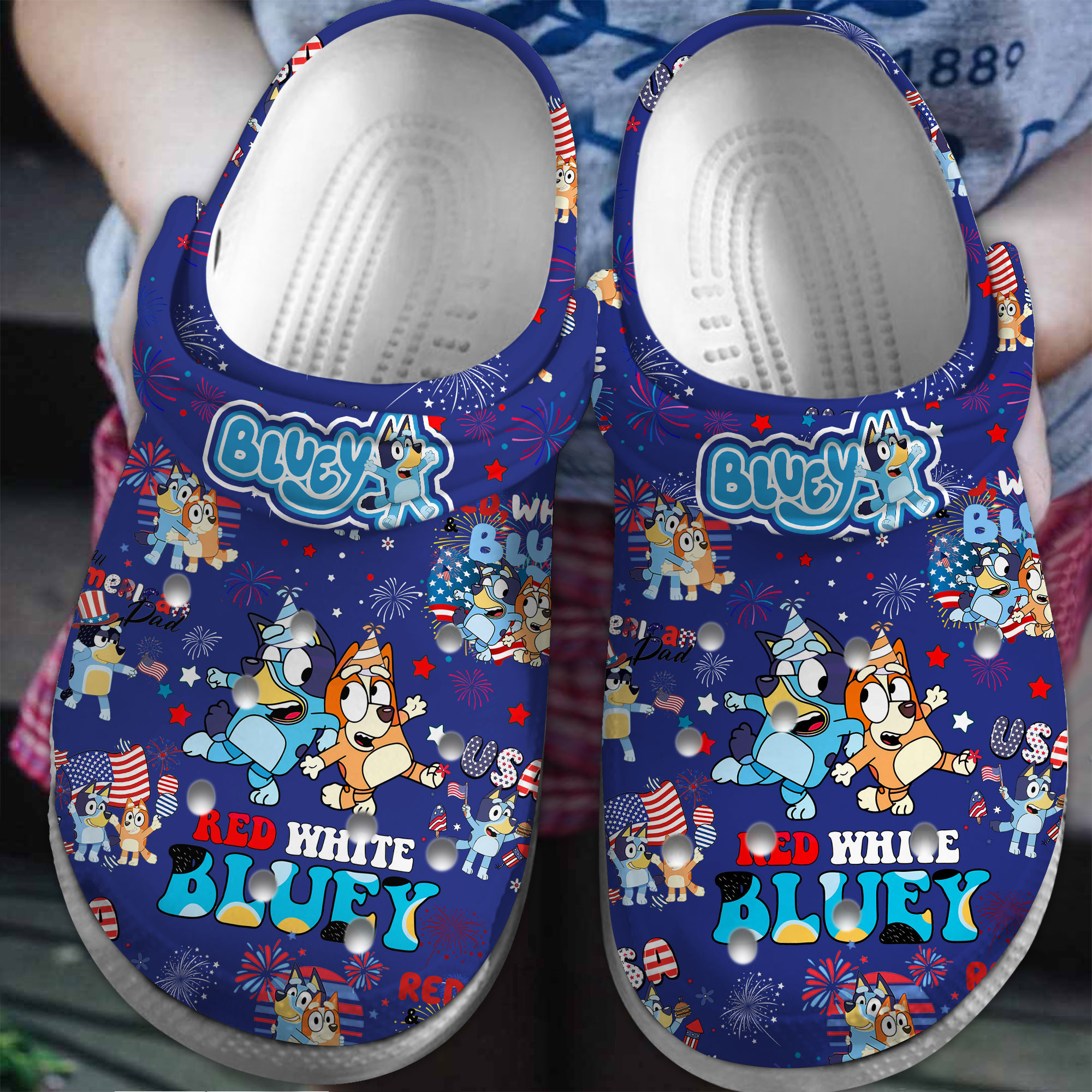 Premium Bluey Tv Series, Premium Bluey Tv Crocs Clogs Comfortable For Men Women And Kids 56