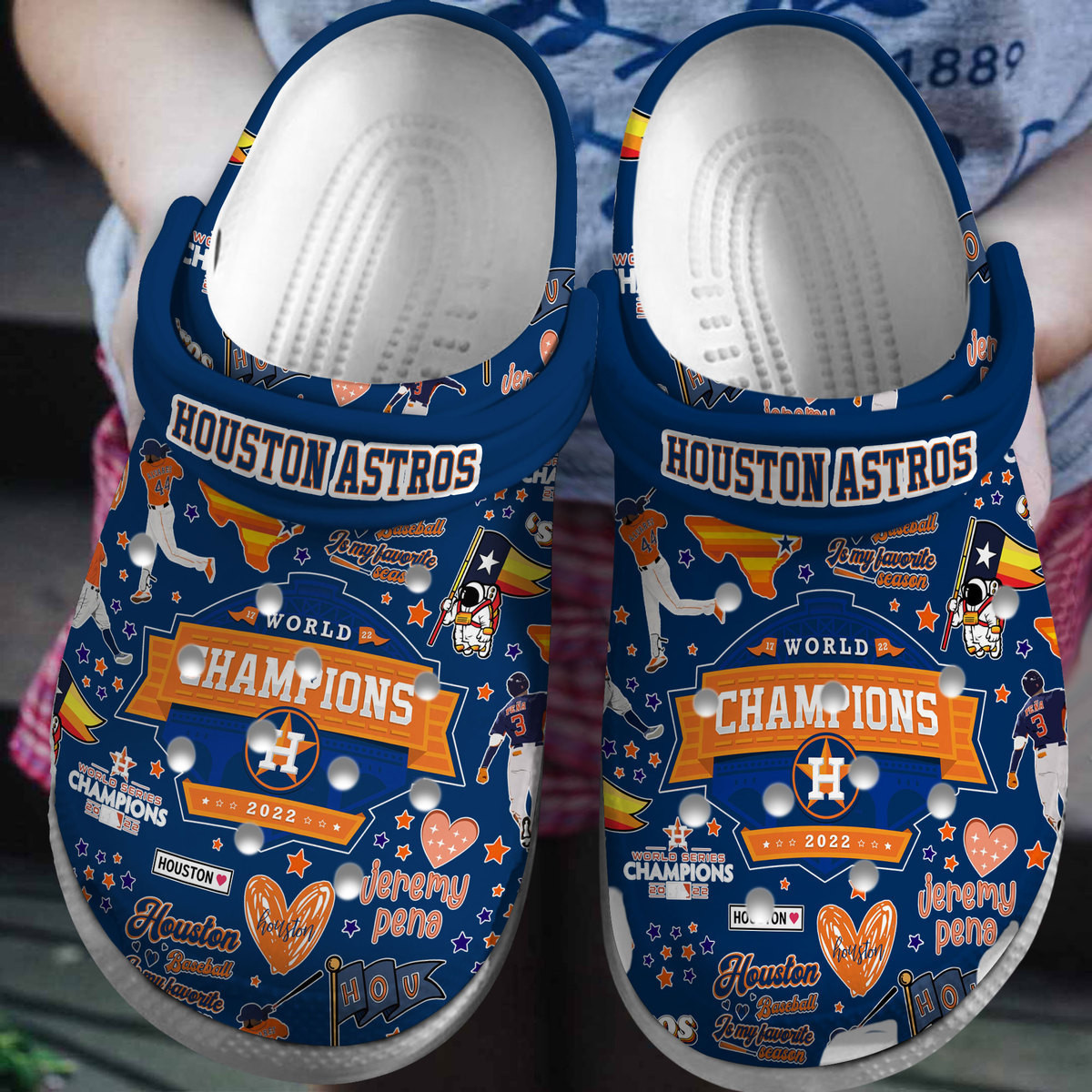 Houston Astros 2025 MLB Sport Crocs, Houston Astros Crocs Clogs Comfortable For Men Women And Kids 12