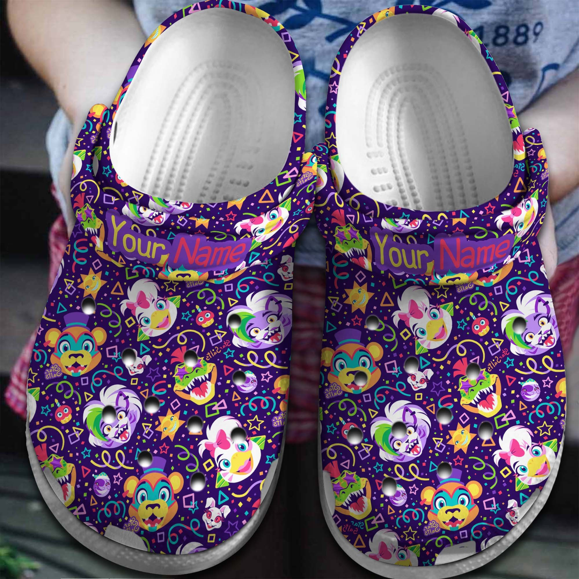 Five Nights At Freddy Cartoon, Five Nights Crocs Clogs Comfortable For Men Women And Kids 27