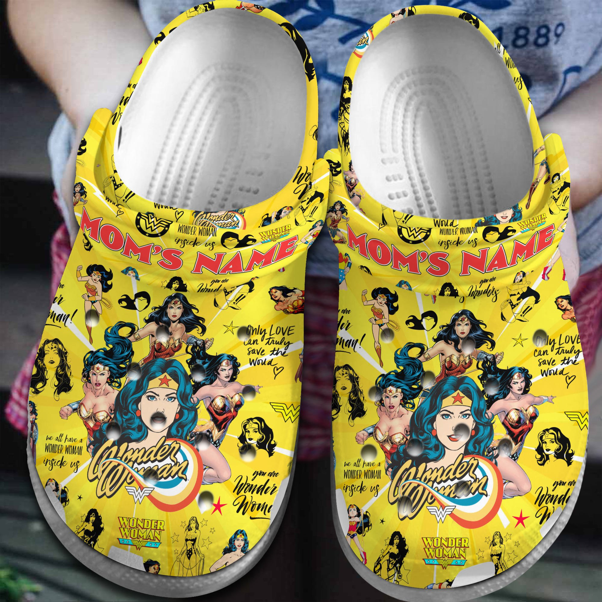 Wonder Woman Mother Day, Wonder Woman Mother Crocs Clogs Comfortable For Men Women And Kids 51