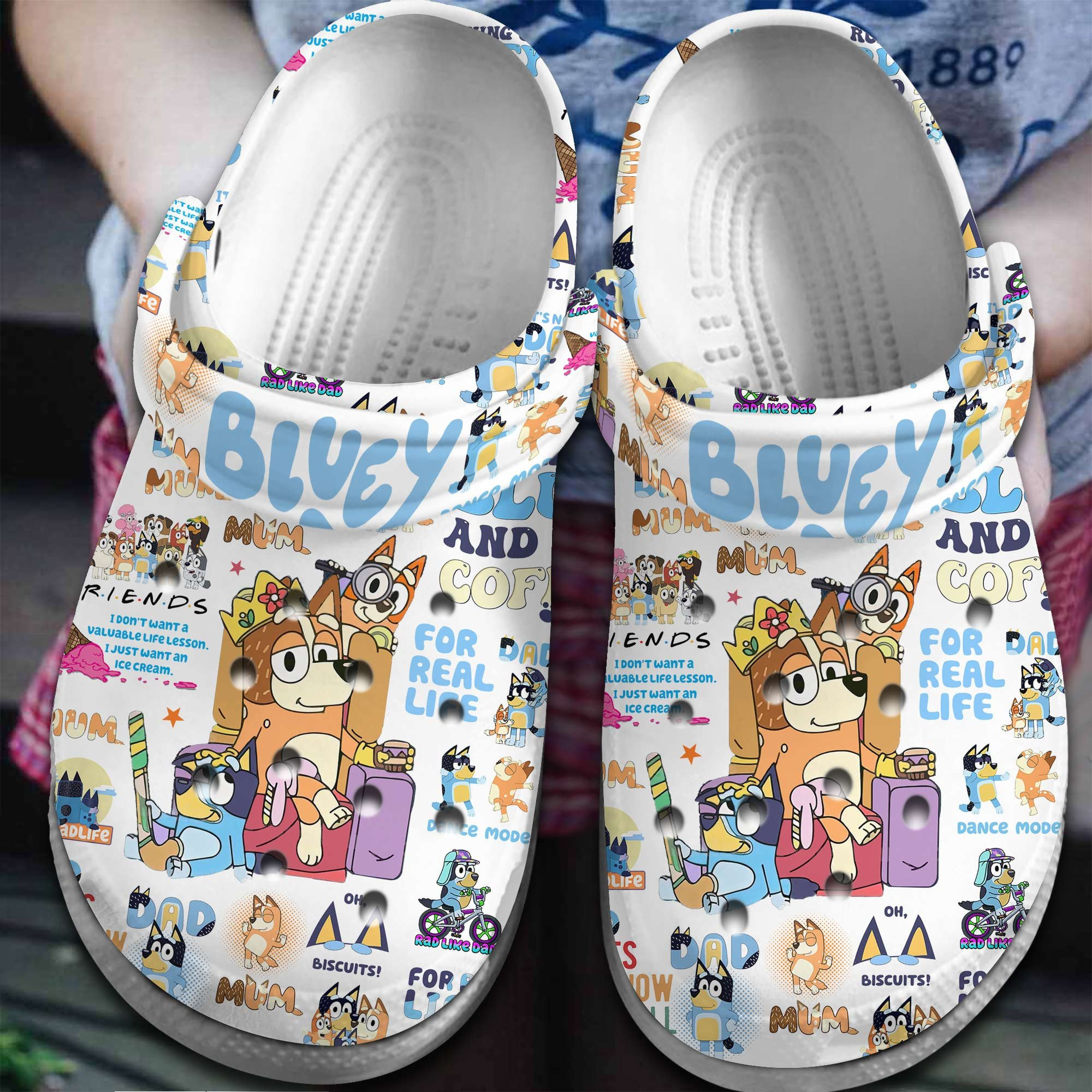 Bluey Cartoon, Bluey Cartoon Crocs Clogs Comfortable For Men Women And Kids 11