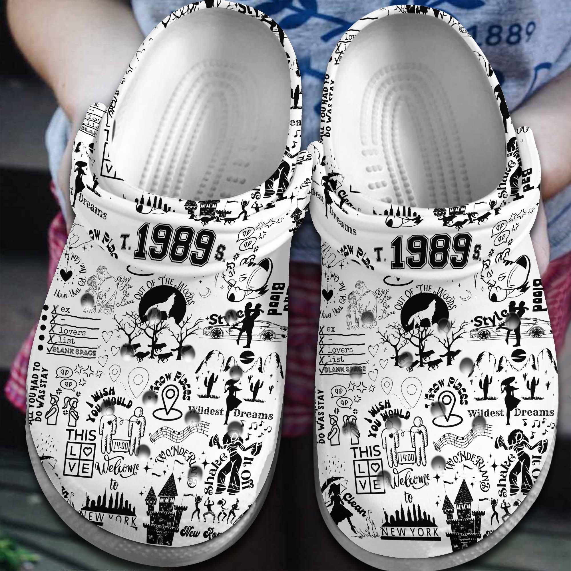 Taylor Swift Music 1989, Taylor Swift Music Crocs Clogs For Men Women And Kids 24