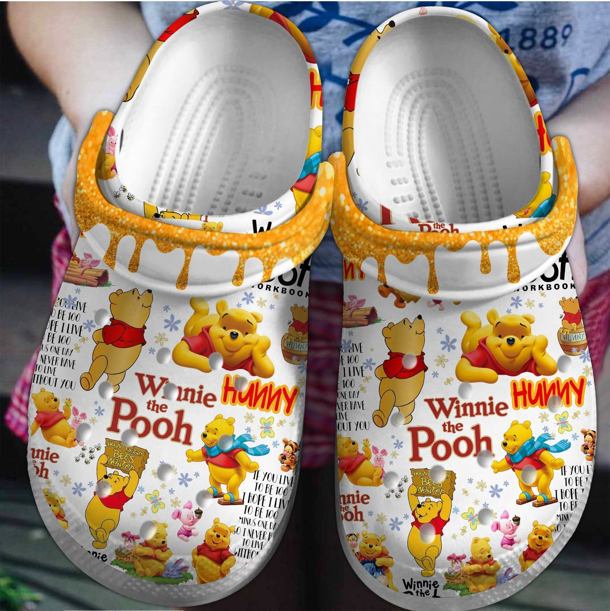 Pooh And Friends Cartoon, Pooh And Friends Crocs Clogs Comfortable For Men Women And Kids 43