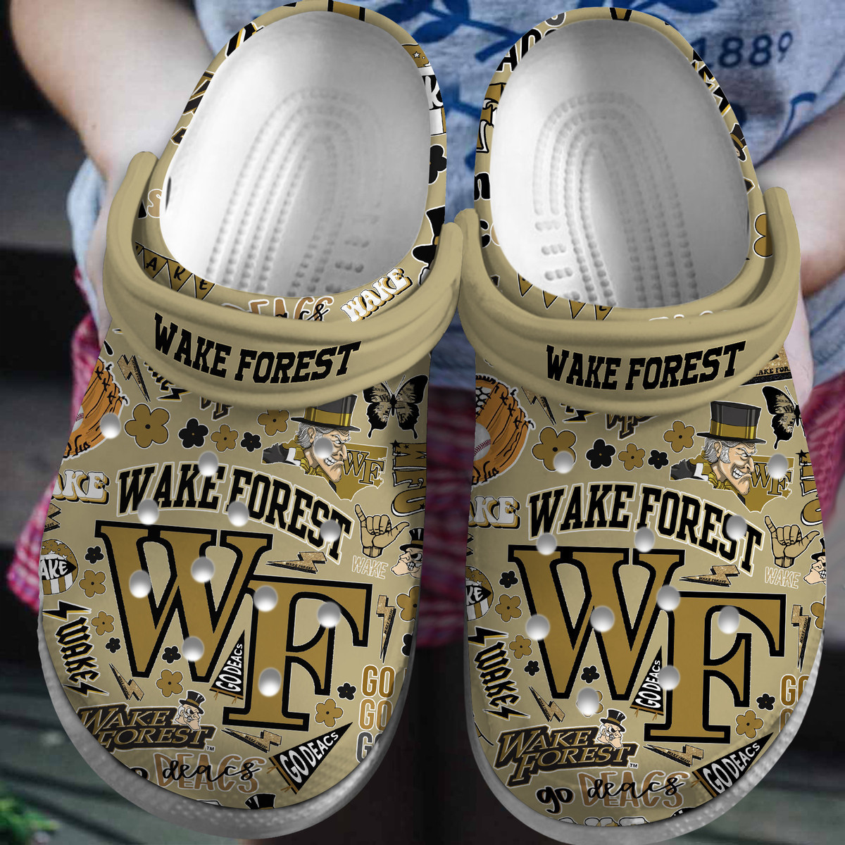 Wake Forest Demon Deacons 2025 NCAA Sport Premium, Wake Forest Demon Crocs For Men Women And Kids 34