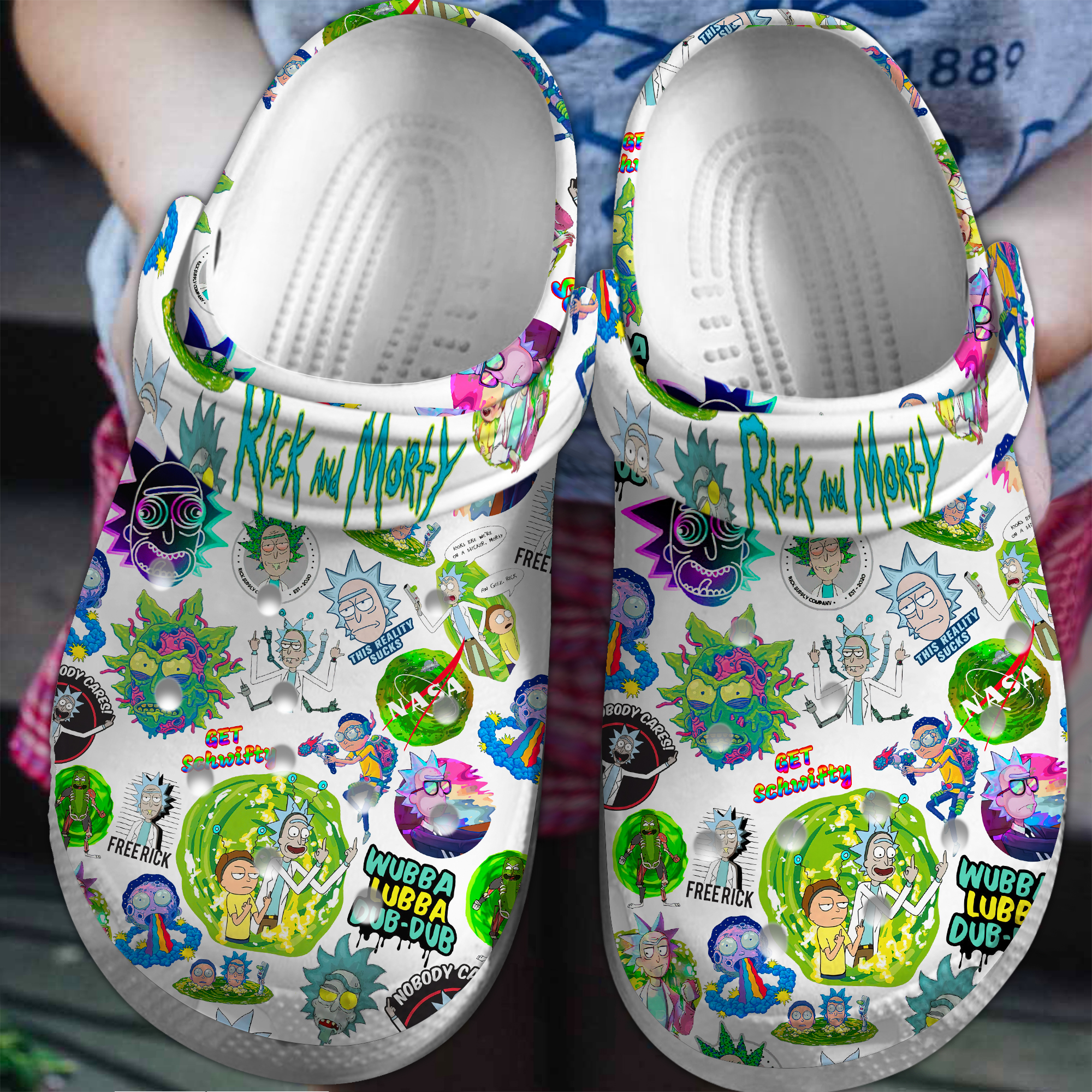 Rick And Morty Cartoon, Rick And Morty Crocs Clogs Comfortable For Men Women And Kids